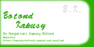 botond kapusy business card